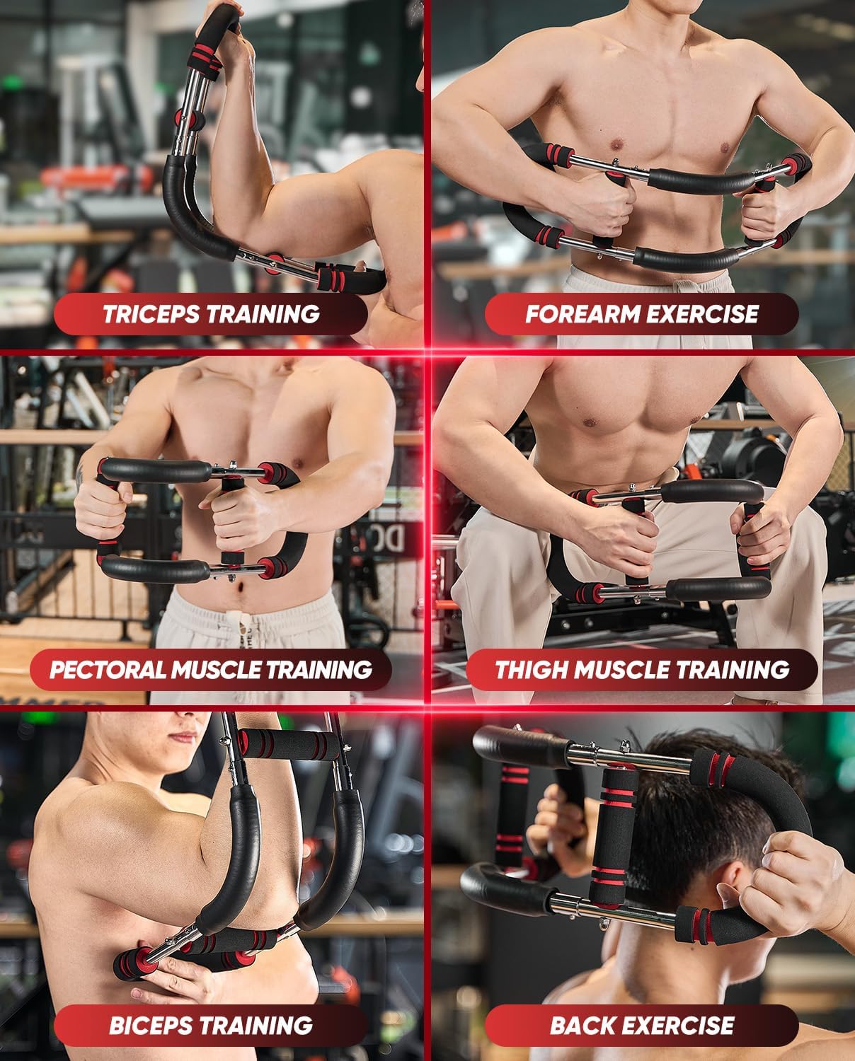 Twister Arm Trainer, verstellbares Brustmuskel-Trainingsgerät für Zuhause, Arm-Brust-Trainer mit Poster für Männer und Frauen – Bild 14