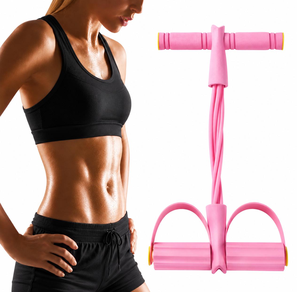 Portable Pilates Widerstandsschnur mit Fußpedalen – Pilates Trainingsgerät für Bauch, Beine & Ganzkörpertraining – Fitness Resistance Trainer – Bild 10