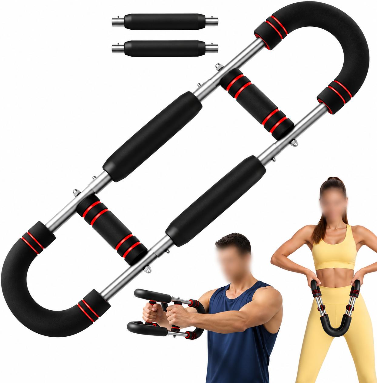 Twister Arm Trainer, verstellbares Brustmuskel-Trainingsgerät für Zuhause, Arm-Brust-Trainer mit Poster für Männer und Frauen – Bild 10