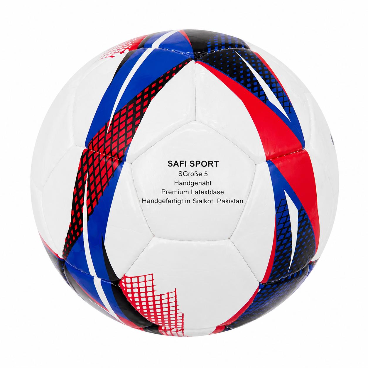 SAFI SPORTS Handgenähter Premium Fußball Größe 5 – Profi Trainings- & Matchball aus hochwertigem PU-Kunstleder – Bild 4