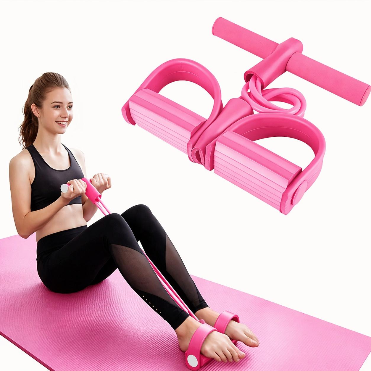 Portable Pilates Widerstandsschnur mit Fußpedalen – Pilates Trainingsgerät für Bauch, Beine & Ganzkörpertraining – Fitness Resistance Trainer – Bild 8