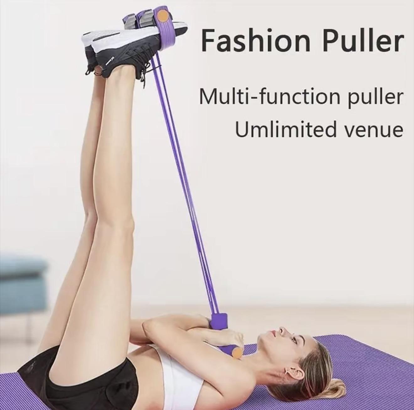 Portable Pilates Widerstandsschnur mit Fußpedalen – Pilates Trainingsgerät für Bauch, Beine & Ganzkörpertraining – Fitness Resistance Trainer – Bild 3