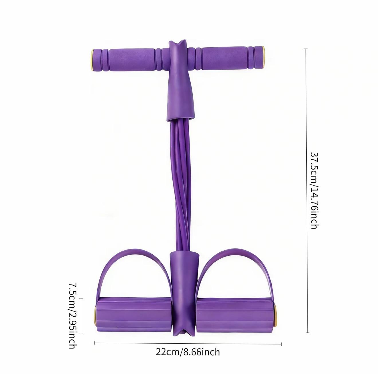 Portable Pilates Widerstandsschnur mit Fußpedalen – Pilates Trainingsgerät für Bauch, Beine & Ganzkörpertraining – Fitness Resistance Trainer – Bild 2