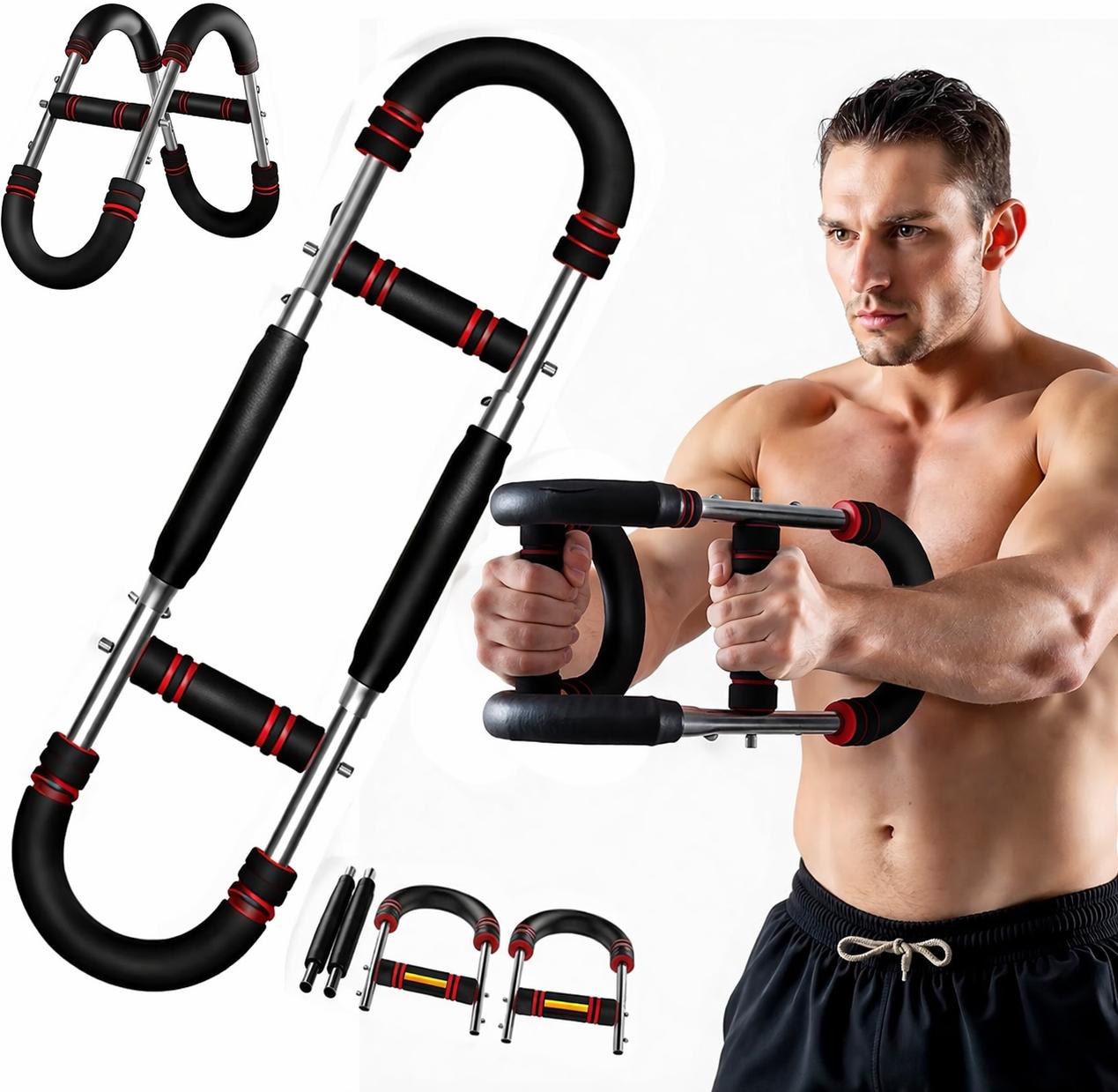 Twister Arm Trainer, verstellbares Brustmuskel-Trainingsgerät für Zuhause, Arm-Brust-Trainer mit Poster für Männer und Frauen – Bild 5